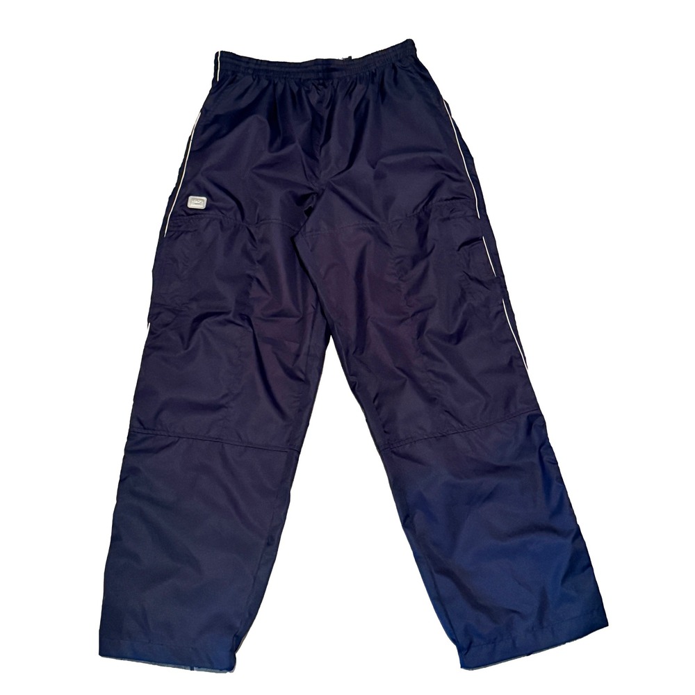 Starter Track Pants Mens Medium Navy Blue Ripstop Zipper Leg 1971 Logo‎ Joggers